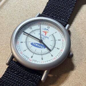 Vintage Samsung Sydney Olympic Black and Silver Watch